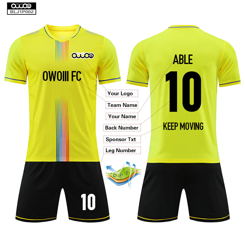 Soccer Jersey Custom BLJ1P002-Yellow